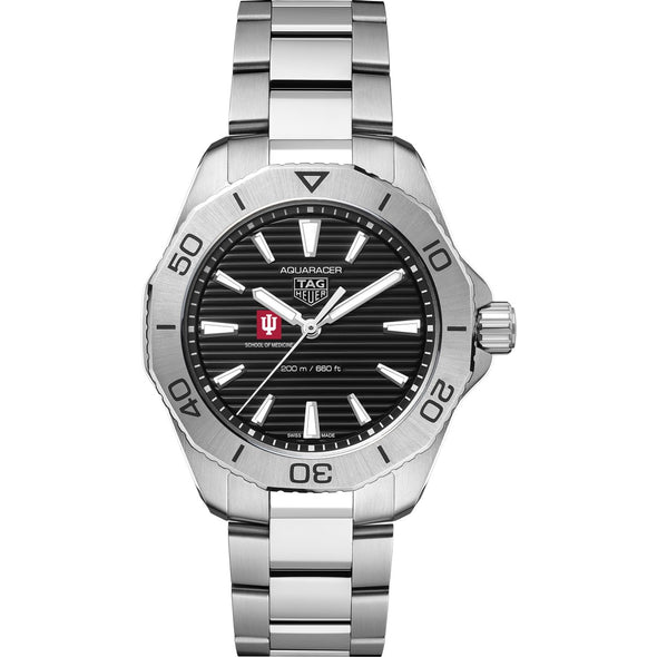 IU School of Medicine Men&#39;s TAG Heuer Steel Aquaracer with Black Dial Shot #2