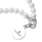 IU School of Medicine Pearl Bracelet with Sterling Silver Charm Shot #2