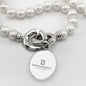 IU School of Medicine Pearl Necklace with Sterling Silver Charm Shot #2