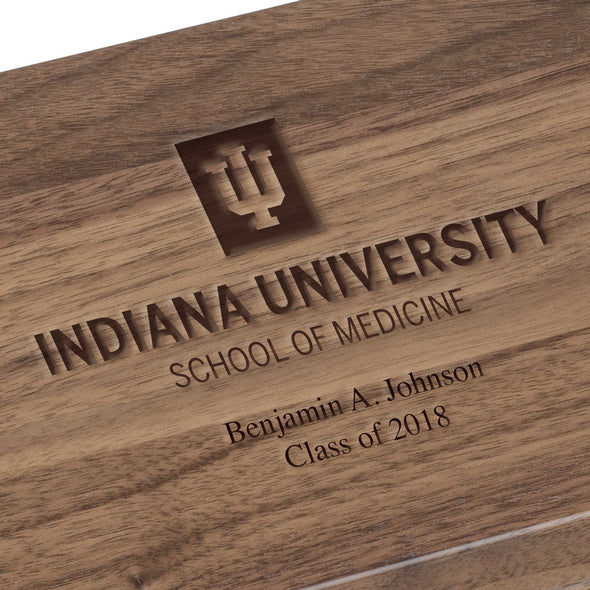 IU School of Medicine Solid Walnut Desk Box Shot #2