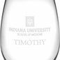 IU School of Medicine Stemless Wine Glasses Made in the USA - Set of 2 Shot #3