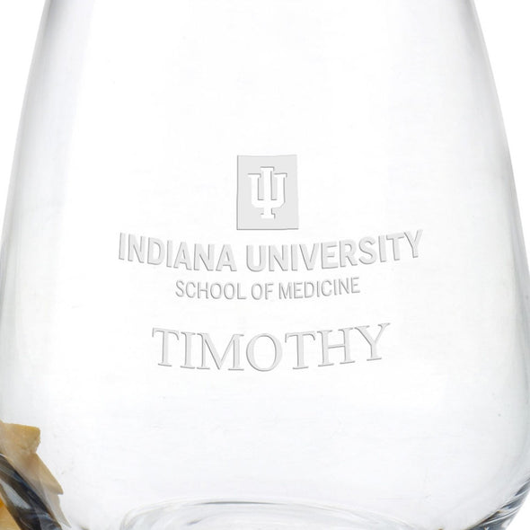 IU School of Medicine Stemless Wine Glasses - Set of 2 Shot #3