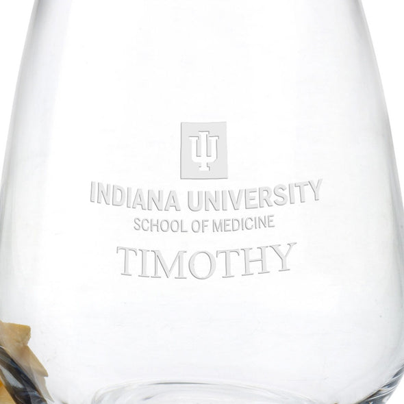 IU School of Medicine Stemless Wine Glasses Shot #3