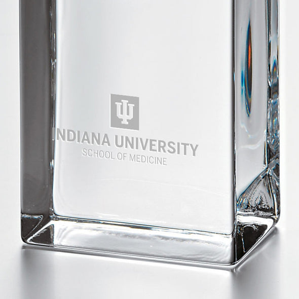 IU School of Medicine Tall Glass Desk Clock by Simon Pearce Shot #2