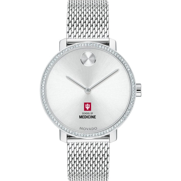 IU School of Medicine Women&#39;s Movado Bold with Crystal Bezel &amp; Mesh Bracelet Shot #2