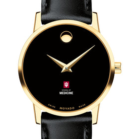 IU School of Medicine Women&#39;s Movado Gold Museum Classic Leather Shot #1