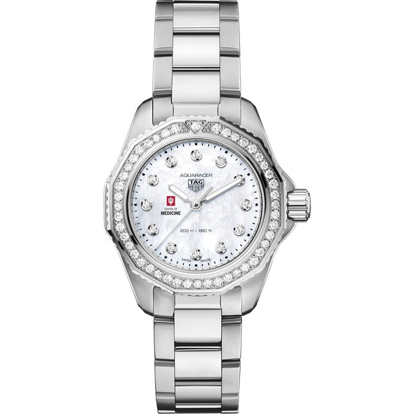 IU School of Medicine Women&#39;s TAG Heuer Steel Aquaracer with Diamond Dial &amp; Bezel Shot #2