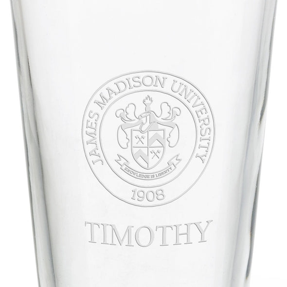 James Madison University 16 oz Pint Glass Shot #3