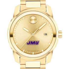 James Madison University Men&#39;s Movado BOLD Gold with Date Window Shot #1