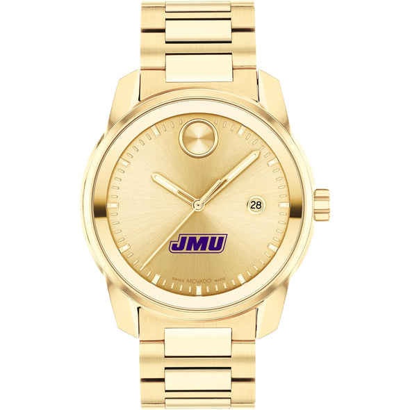 James Madison University Men&#39;s Movado BOLD Gold with Date Window Shot #2