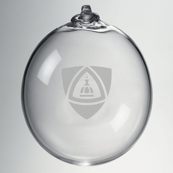 JHU School of Medicine Glass Ornament by Simon Pearce Shot #2