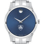 JHU School of Medicine Men's Movado Collection Stainless Steel Watch with Blue Dial Shot #1