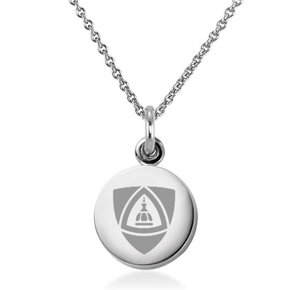 JHU School of Medicine Necklace with Charm in Sterling Silver Shot #1