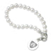 JHU School of Medicine Pearl Bracelet with Sterling Silver Charm