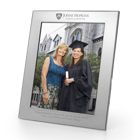 JHU School of Medicine Polished Pewter 8x10 Picture Frame Shot #1