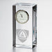 JHU School of Medicine Tall Glass Desk Clock by Simon Pearce