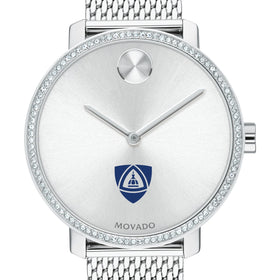 JHU School of Medicine Women&#39;s Movado Bold with Crystal Bezel &amp; Mesh Bracelet Shot #1