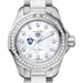 JHU School of Medicine Women's TAG Heuer Steel Aquaracer with Diamond Dial & Bezel