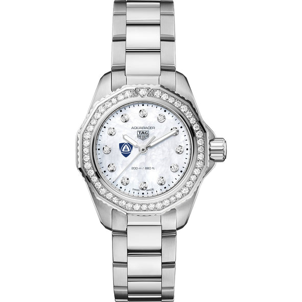 JHU School of Medicine Women&#39;s TAG Heuer Steel Aquaracer with Diamond Dial &amp; Bezel Shot #2