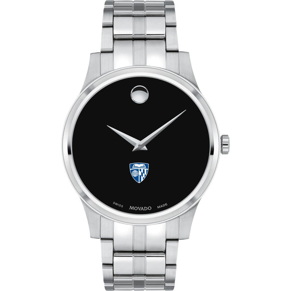 Johns Hopkins Men&#39;s Movado Collection Stainless Steel Watch with Black Dial Shot #2