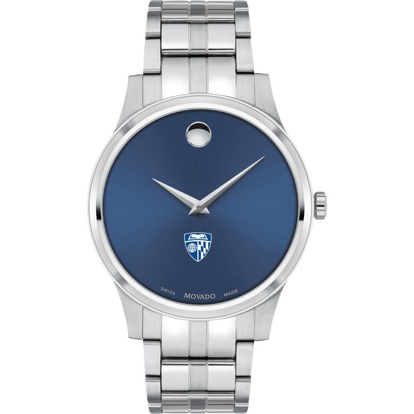 Johns Hopkins Men&#39;s Movado Collection Stainless Steel Watch with Blue Dial Shot #2