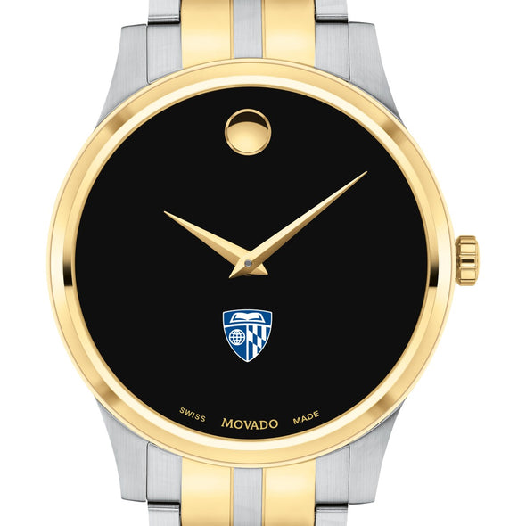 Johns Hopkins Men&#39;s Movado Collection Two-Tone Watch with Black Dial Shot #1