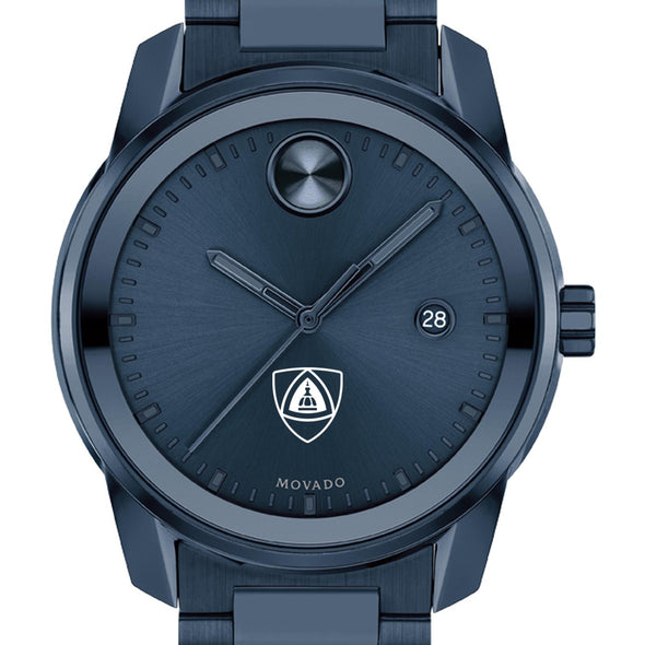 Johns Hopkins School of Medicine Men&#39;s Movado BOLD Blue Ion with Date Window Shot #1