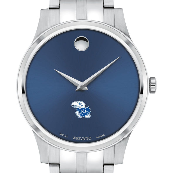 Kansas Men&#39;s Movado Collection Stainless Steel Watch with Blue Dial Shot #1