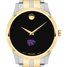 Kansas State Men&#39;s Movado Collection Two-Tone Watch with Black Dial Shot #1