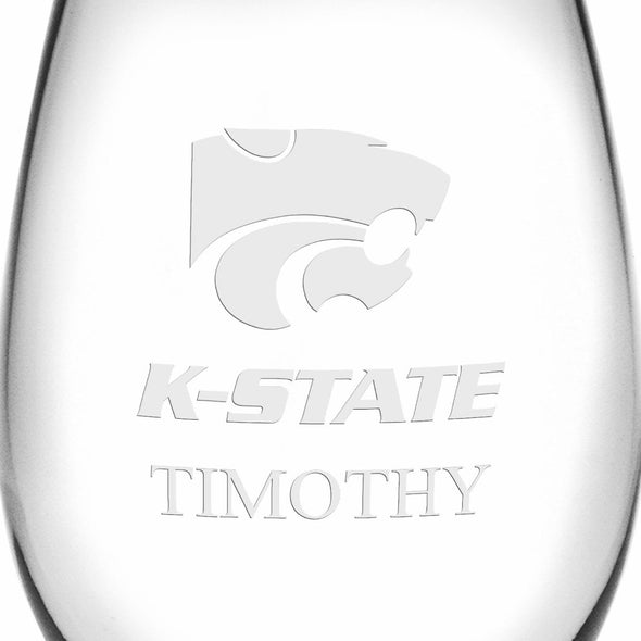 Kansas State Stemless Wine Glasses Made in the USA Shot #3