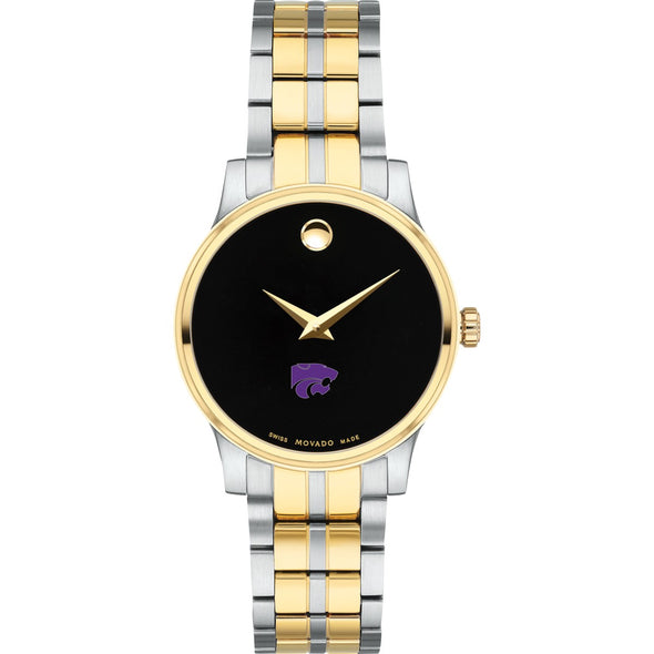 Kansas State Women&#39;s Movado Collection Two-Tone Watch with Black Dial Shot #2