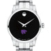 Kansas State Women's Movado Stainless Steel Watch with Black Dial