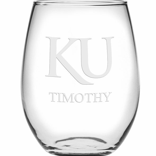 Kansas Stemless Wine Glasses Made in the USA Shot #2