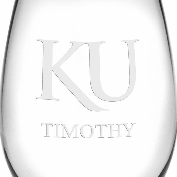 Kansas Stemless Wine Glasses Made in the USA Shot #3