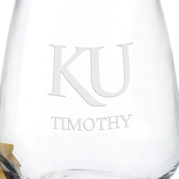 Kansas Stemless Wine Glasses Shot #3