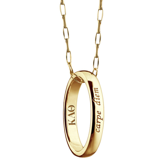 Kappa Alpha Theta Monica Rich Kosann &quot;Carpe Diem&quot; Poesy Ring Necklace in Gold Shot #2