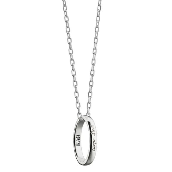 Kappa Alpha Theta Monica Rich Kosann &quot;Carpe Diem&quot; Poesy Ring Necklace in Silver Shot #1