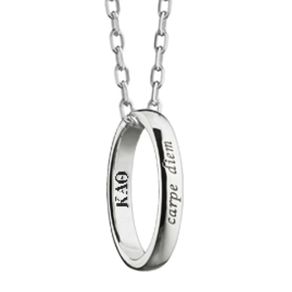 Kappa Alpha Theta Monica Rich Kosann &quot;Carpe Diem&quot; Poesy Ring Necklace in Silver Shot #2