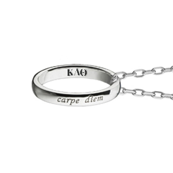 Kappa Alpha Theta Monica Rich Kosann &quot;Carpe Diem&quot; Poesy Ring Necklace in Silver Shot #3