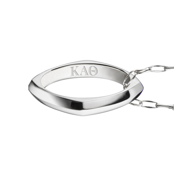 Kappa Alpha Theta Monica Rich Kosann Poesy Ring Necklace in Silver Shot #3