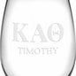 Kappa Alpha Theta Stemless Wine Glasses Made in the USA - Set of 2 Shot #3