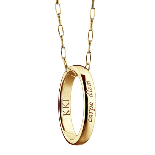 Kappa Kappa Gamma Monica Rich Kosann &quot;Carpe Diem&quot; Poesy Ring Necklace in Gold Shot #2