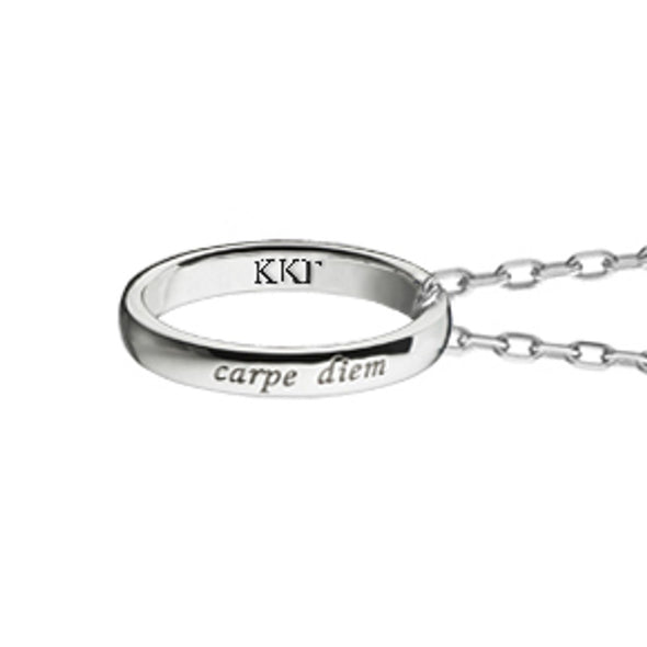 Kappa Kappa Gamma Monica Rich Kosann &quot;Carpe Diem&quot; Poesy Ring Necklace in Silver Shot #3