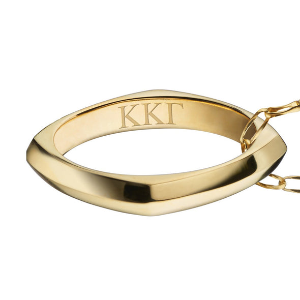 Kappa Kappa Gamma Monica Rich Kosann Poesy Ring Necklace in Gold Shot #3