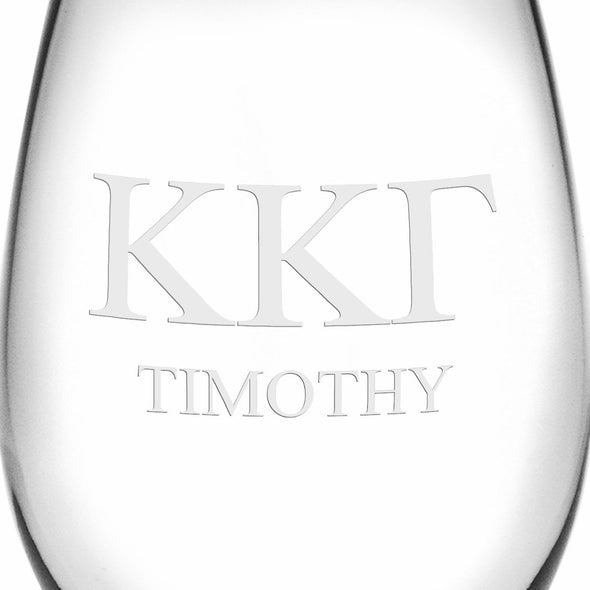 Kappa Kappa Gamma Stemless Wine Glasses Made in the USA - Set of 2 Shot #3