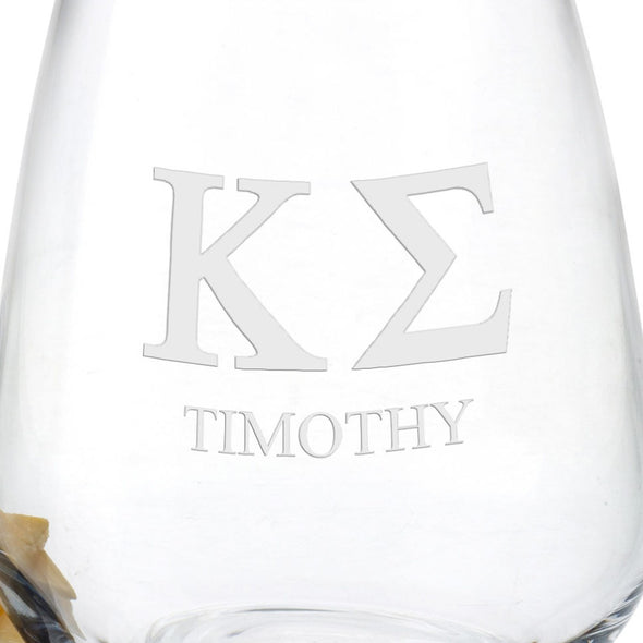 Kappa Sigma Stemless Wine Glasses - Set of 2 Shot #3