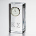 Kappa Sigma Tall Glass Desk Clock by Simon Pearce