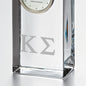 Kappa Sigma Tall Glass Desk Clock by Simon Pearce Shot #2