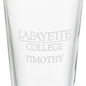 Lafayette College 16 oz Pint Glass Shot #3