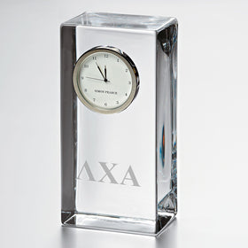 Lambda Chi Alpha Tall Glass Desk Clock by Simon Pearce Shot #1